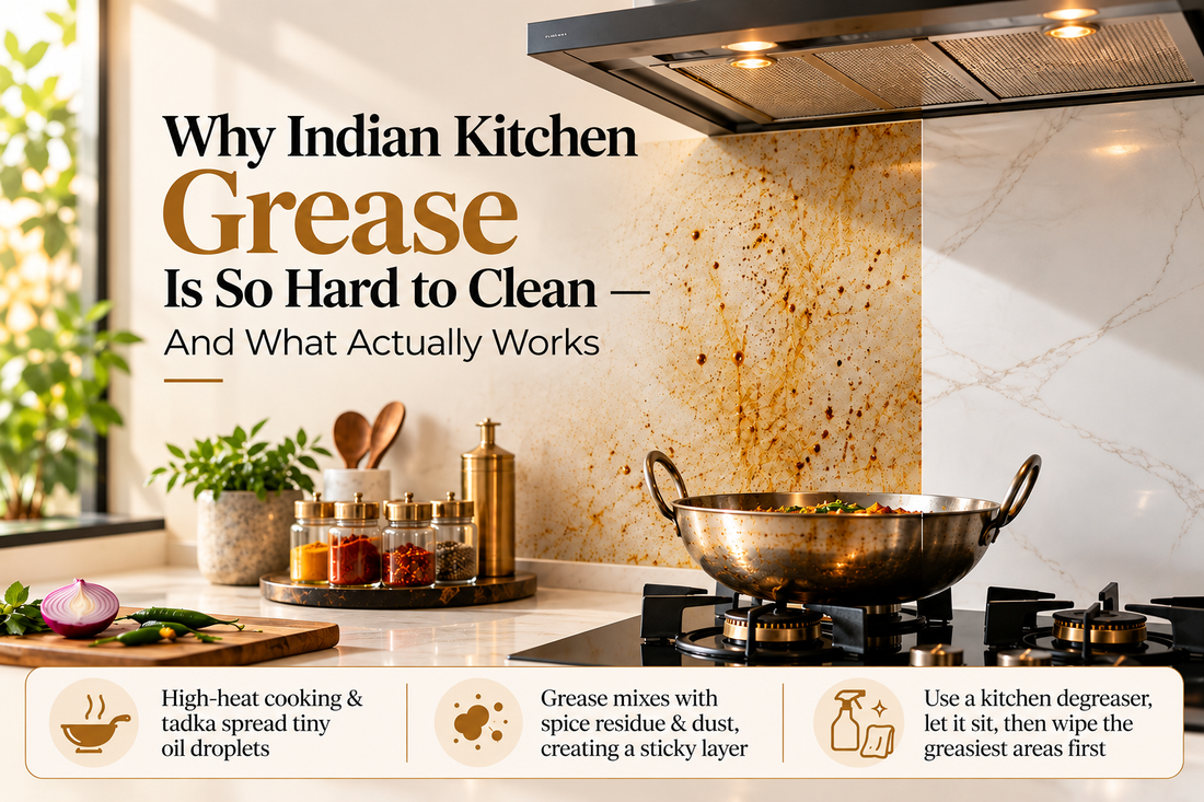Why Indian Kitchen Grease Is So Hard to Clean — And What Actually Works